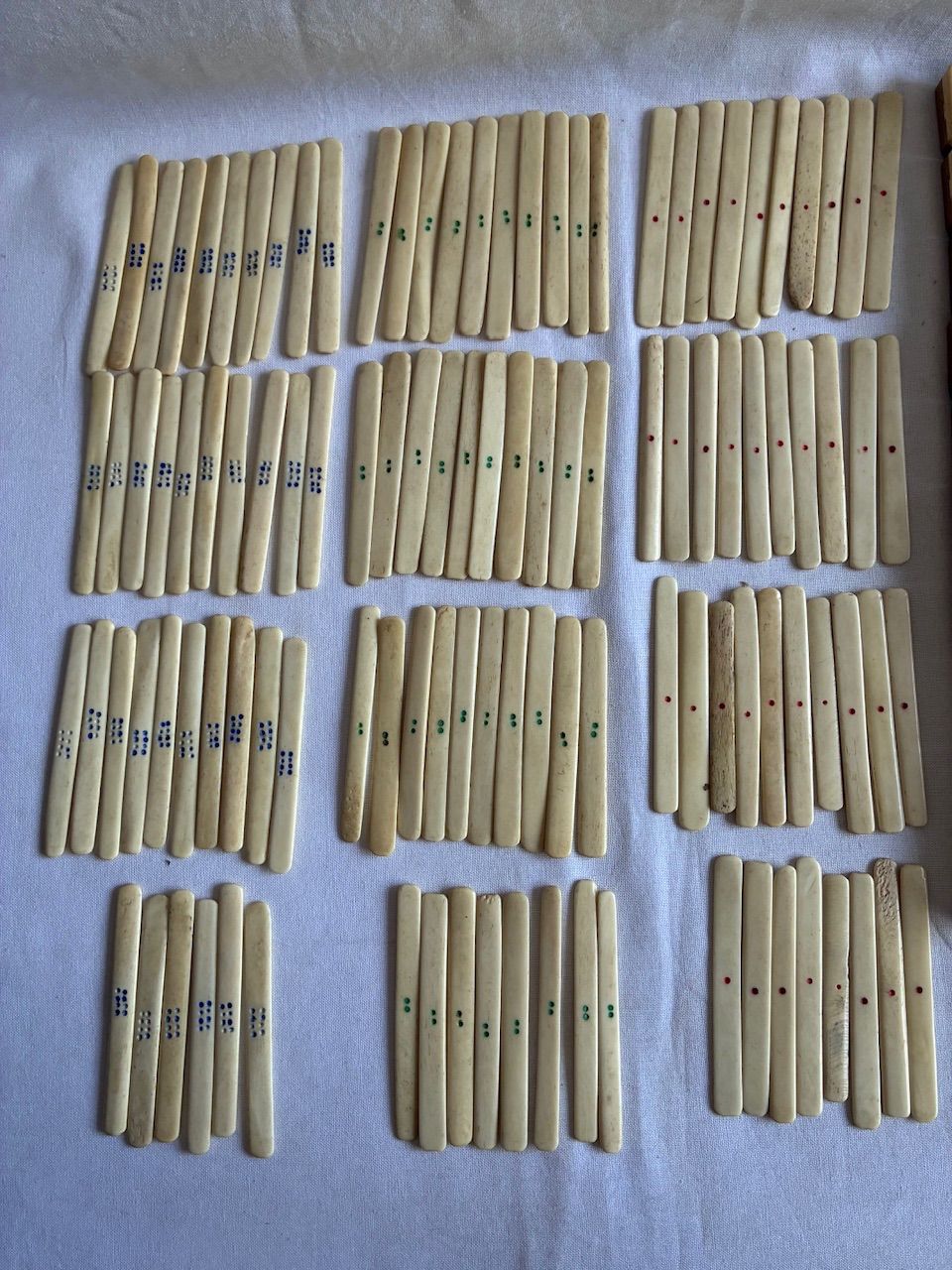 骨董🀄️】麻雀牌セット 戦前 昭和初期 中国輸入 高級背竹牌 麻雀牌 牛