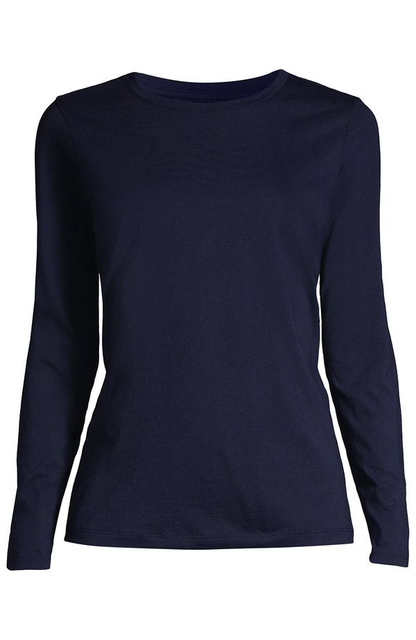 ランズエンド レディース トップス Tシャツ クルーネック コットン Lands End Supima Cotton Long Sleeve Crewneck TShirt Radiant Navy ネイビー ランズエンド レディース トップス Tシャツ クルーネック コットン Lands End Supima Cotton Long Sleeve Crewneck TShirt Radiant Navy ネイビー