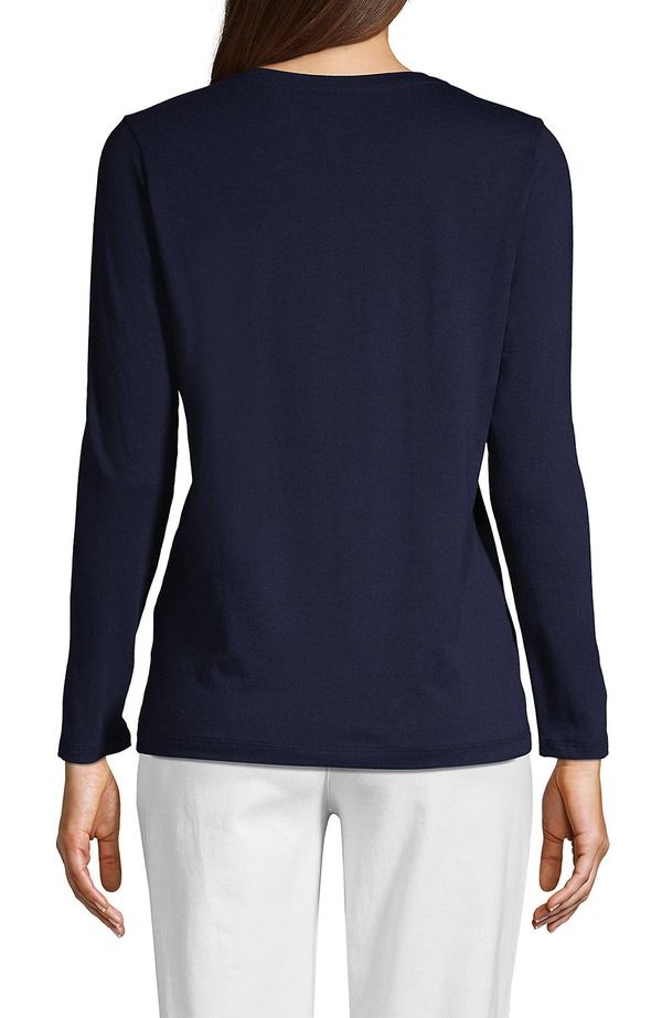 ランズエンド レディース トップス Tシャツ クルーネック コットン Lands End Supima Cotton Long Sleeve Crewneck TShirt Radiant Navy ネイビー ランズエンド レディース トップス Tシャツ クルーネック コットン Lands End Supima Cotton Long Sleeve Crewneck TShirt Radiant Navy ネイビー