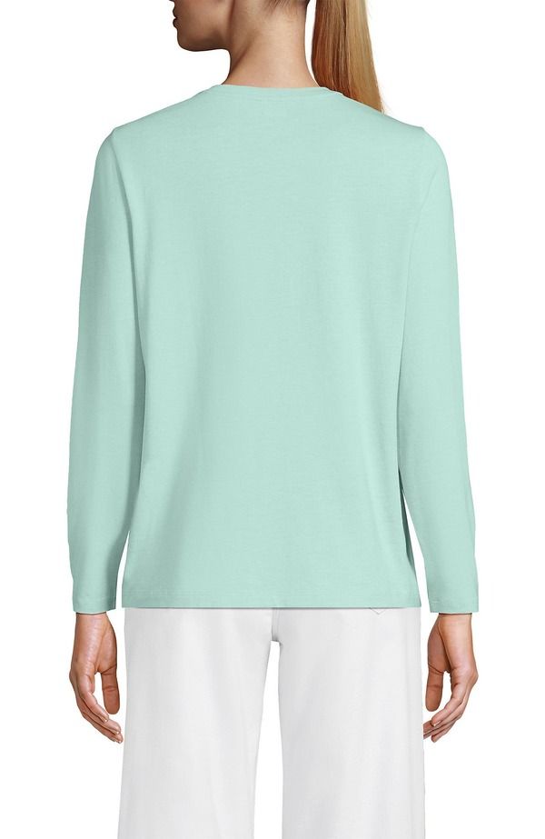 ランズエンド レディース トップス Tシャツ Vネック コットン Lands End Relaxed Supima Cotton Long Sleeve VNeck TShirt Pale Sky ランズエンド レディース トップス Tシャツ Vネック コットン Lands End Relaxed Supima Cotton Long Sleeve VNeck TShirt Pale Sky