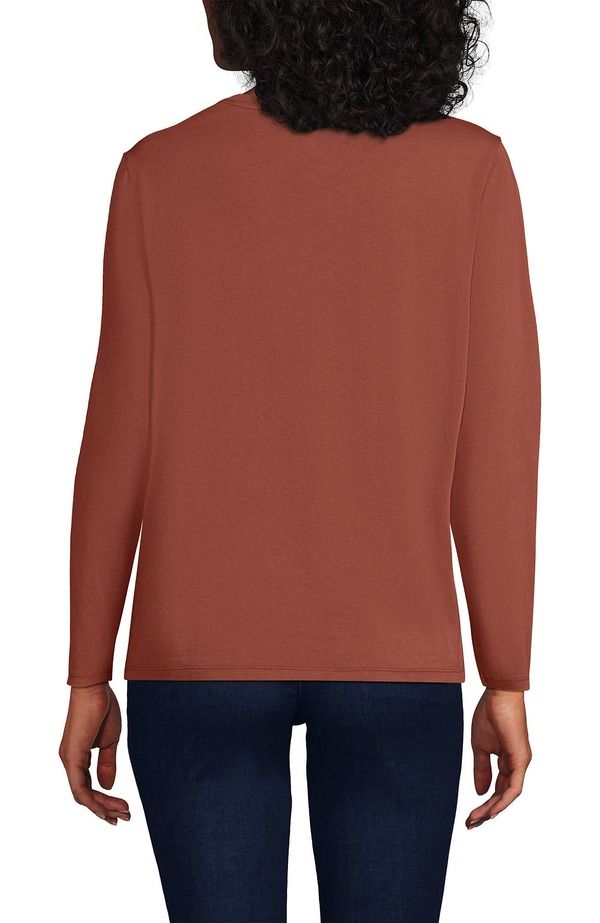 ランズエンド レディース トップス Tシャツ Vネック コットン Lands End Relaxed Supima Cotton Long Sleeve VNeck TShirt Earthen Clay ランズエンド レディース トップス Tシャツ Vネック コットン Lands End Relaxed Supima Cotton Long Sleeve VNeck TShirt Earthen Clay