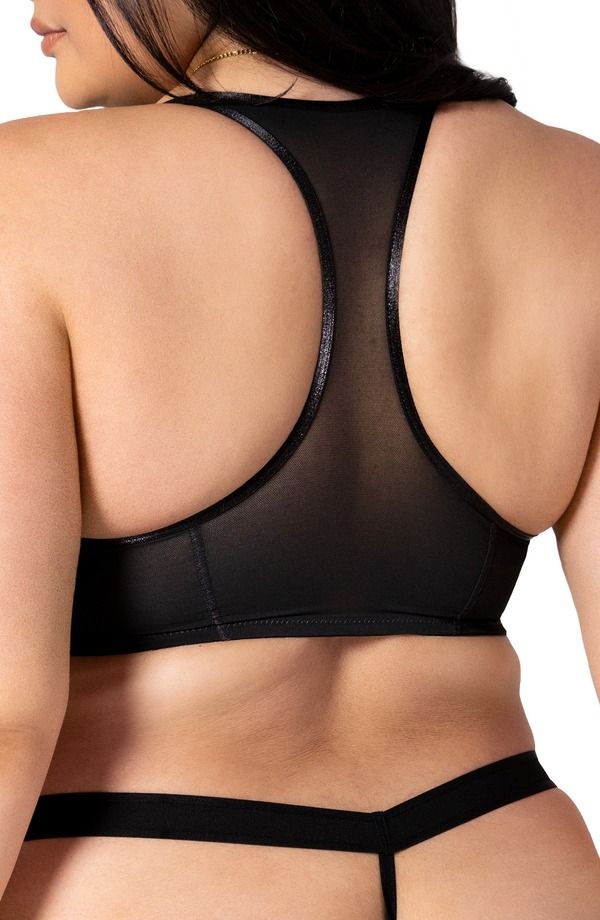 カービークチュール レディース トップス Tシャツ メッシュ シアー Curvy Couture Sheer Mesh Front Clasp TShirt Underwire Bra Black Hue ブラック カービークチュール レディース トップス Tシャツ メッシュ シアー Curvy Couture Sheer Mesh Front Clasp TShirt Underwire Bra Black Hue ブラック
