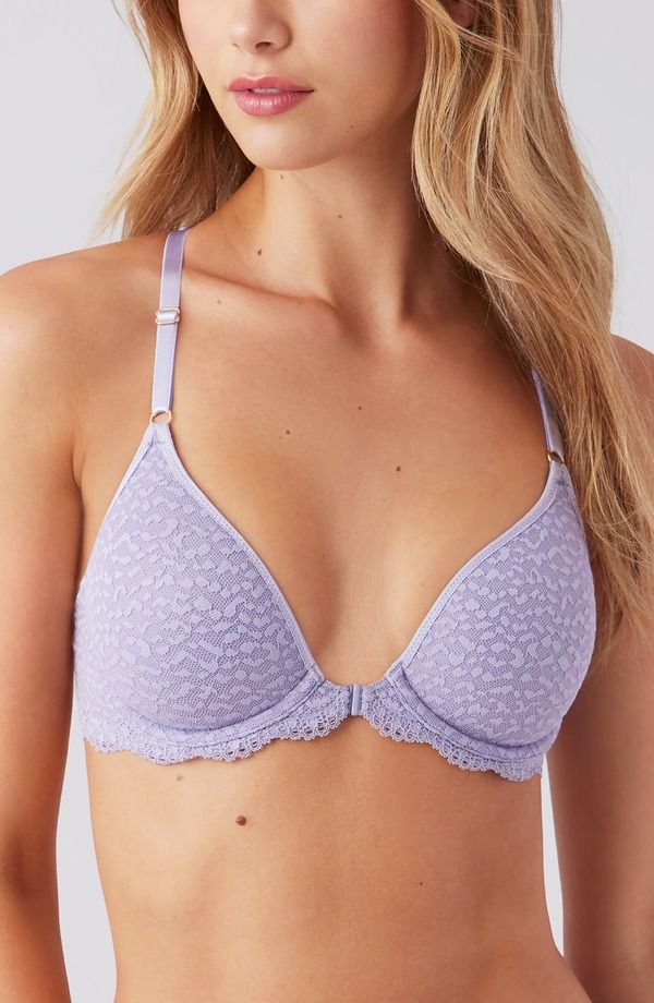 ビーテンプティッド レディース トップス Tシャツ btemptd by Wacoal Untamed Underwire Front Close TShirt Bra Lavender Gray グレー
