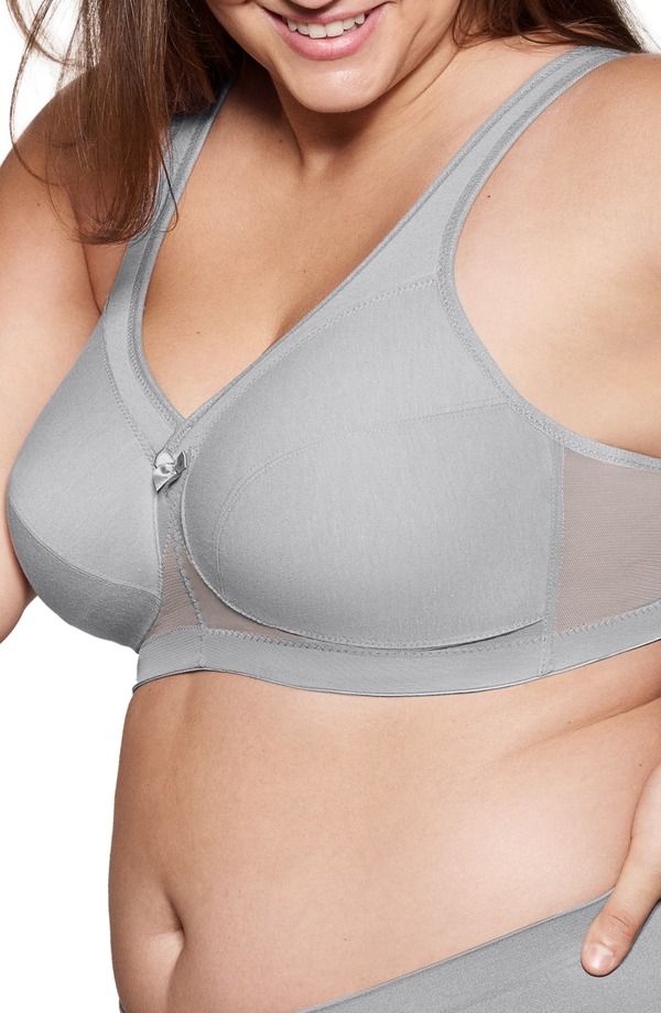 グラマライズ レディース アンダーウェア ブラジャー Glamorise MagicLift Active Support Bra Gray グレー