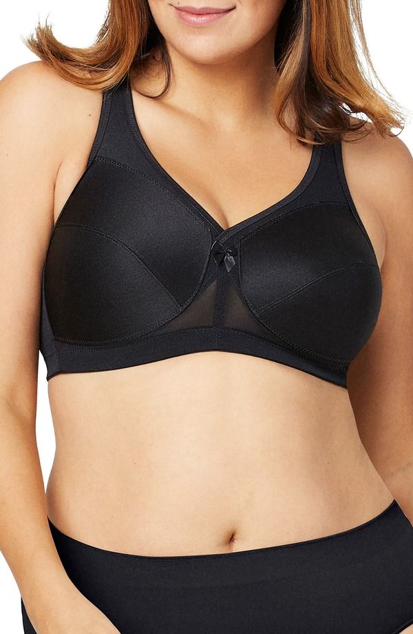 グラマライズ レディース アンダーウェア ブラジャー Glamorise MagicLift Active Support Bra Black ブラック