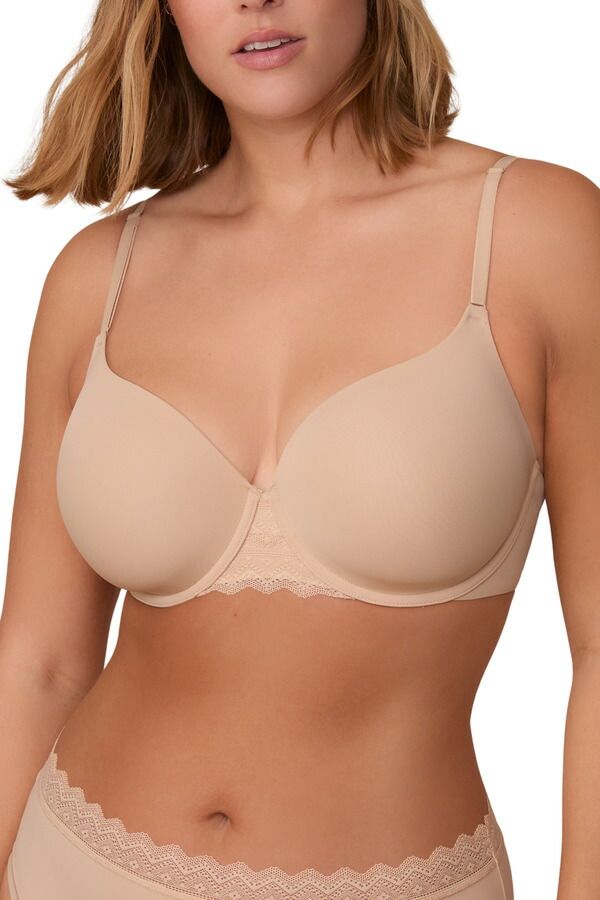 ハーパーワイルド レディース トップス Tシャツ レース Harper Wilde Base Lace TShirt Bra Beige ベージュ
