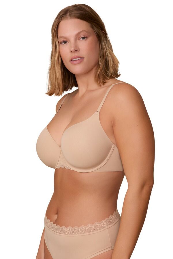 ハーパーワイルド レディース トップス Tシャツ レース Harper Wilde Base Lace TShirt Bra Beige ベージュ