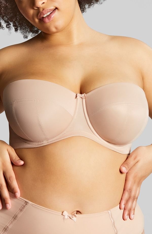 パナシェ レディース アンダーウェア ブラジャー ストラップレス Panache Dana Underwire Strapless Bra Linen