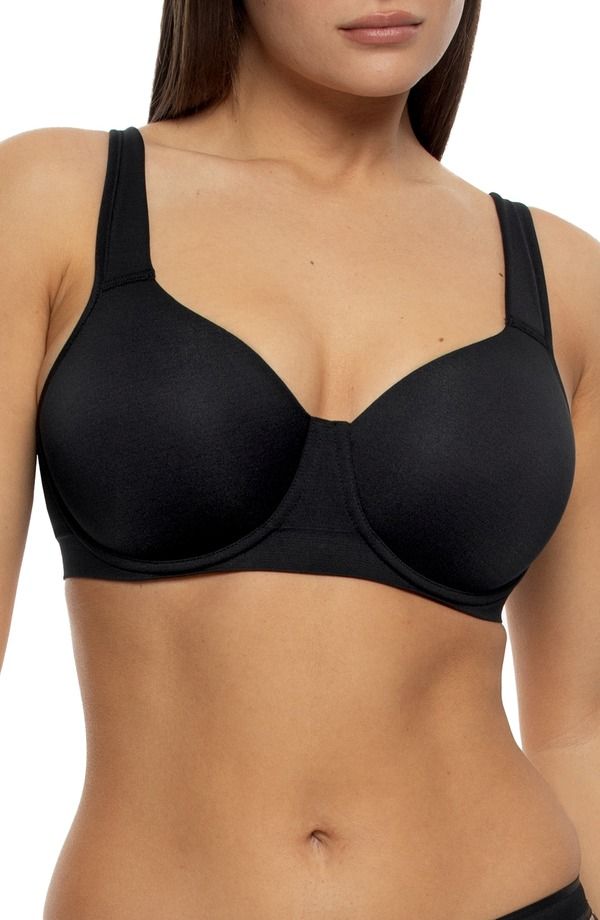 フェリナ レディース アンダーウェア ブラジャー Felina Utopia Underwire Full Coverage Contour Bra Black ブラック