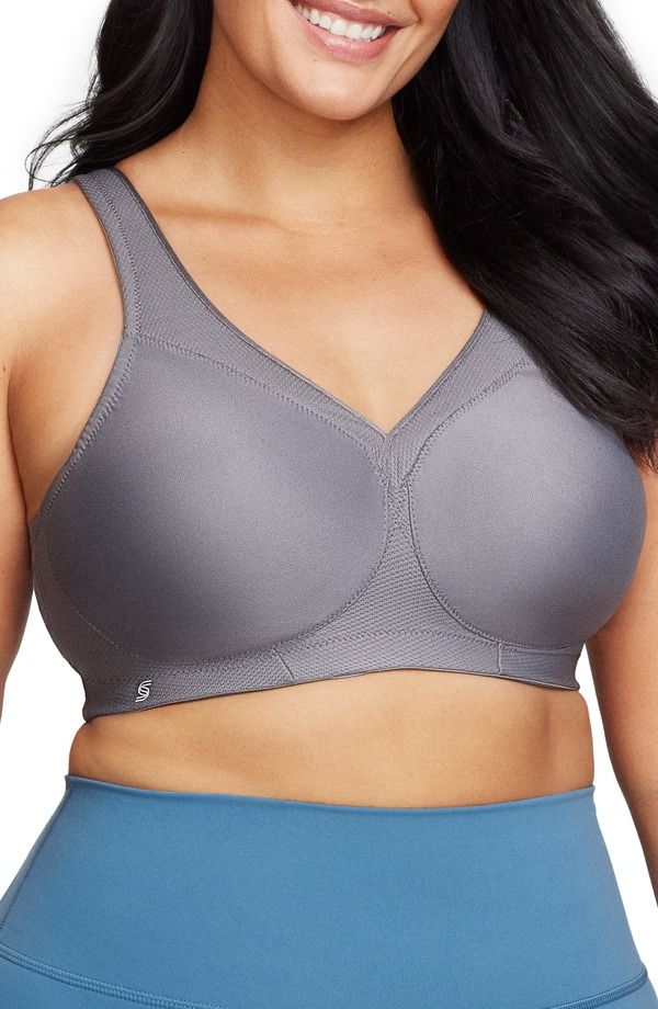 グラマライズ レディース アンダーウェア ブラジャー Glamorise MagicLift Seamlessports Bra Charcoal Gray チャコール