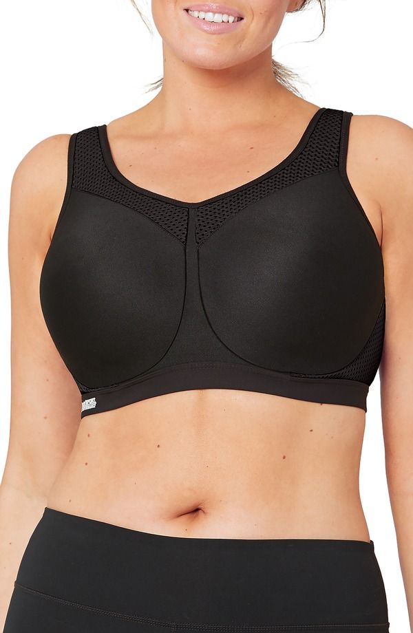 グラマライズ レディース アンダーウェア ブラジャー Glamorise High Impact Seamless Underwire Sports Bra Black Sport ブラック