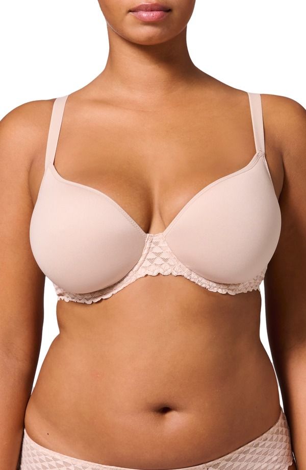 シモーヌペレール レディース アンダーウェア ブラジャー Simone Perele Subtile 3D Underwire Plunge Bra Peau Rose