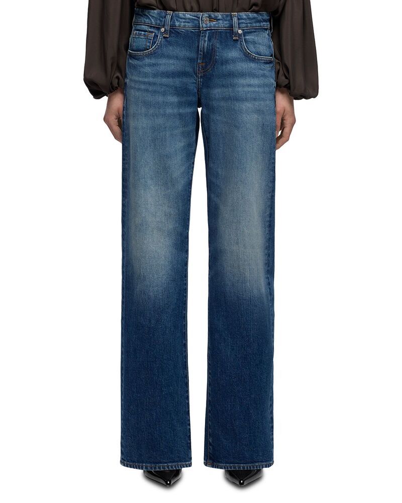 セブンフォーオールマンカインド レディース ボトムス デニムパンツ ローライズ ジーンズ 7 For All Mankind Low Rise Straight Jeans Core Blue Core ブルー