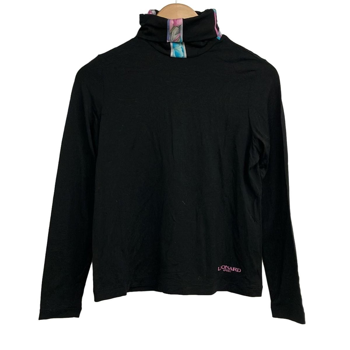 美品　LEONARD SPORT 長袖Tシャツ 40 黒 LEONARD SPORT(レオナールスポーツ) 長袖カットソー サイズ40 M