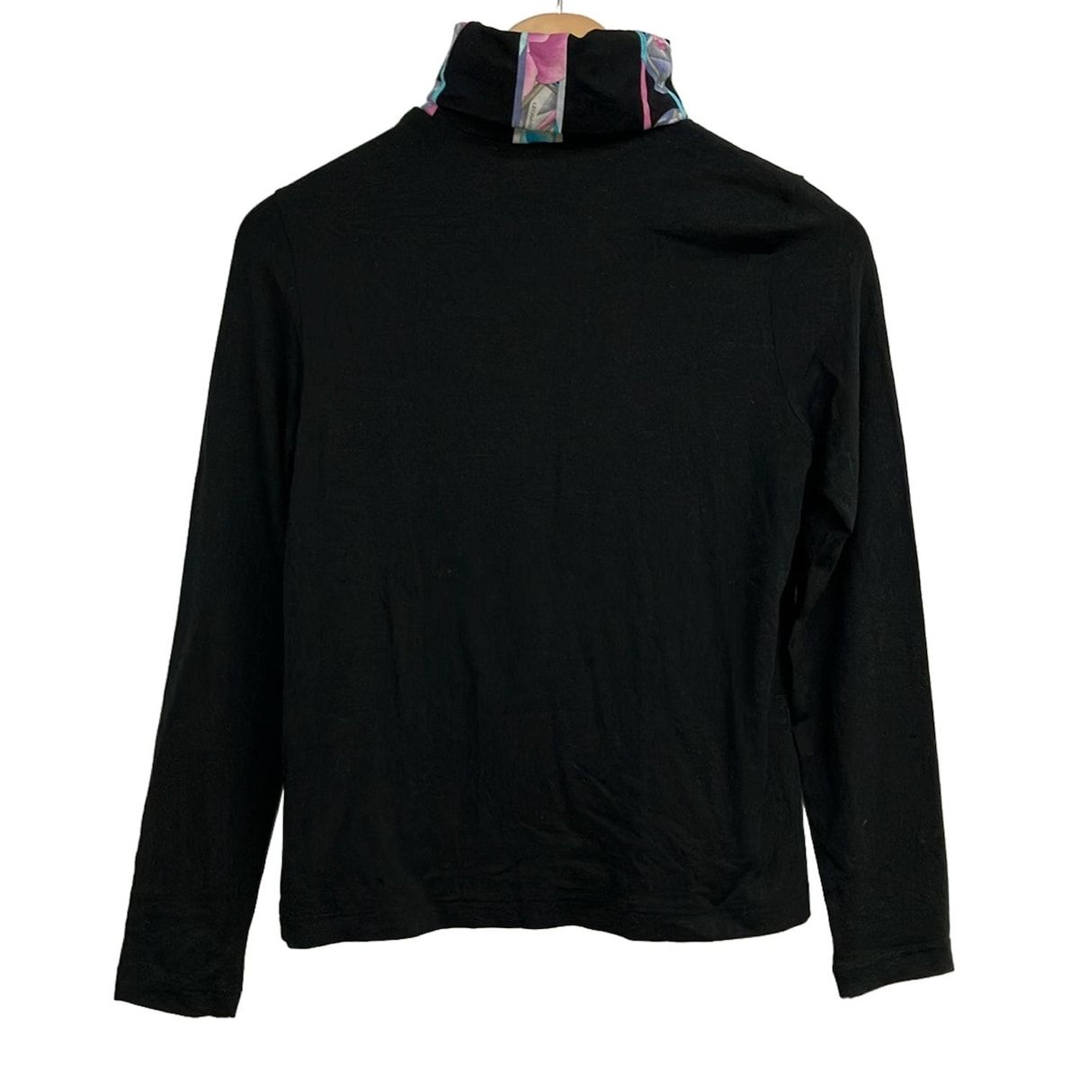 美品　LEONARD SPORT 長袖Tシャツ 40 黒 LEONARD SPORT(レオナールスポーツ) 長袖カットソー サイズ40 M