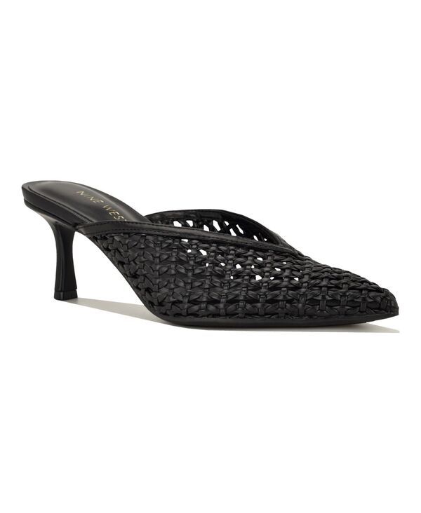 ナインウェスト レディース シューズ パンプス ヒール Nine West Womens Amelli Woven Kitten Heel Dress Mules Black ブラック 25,480円