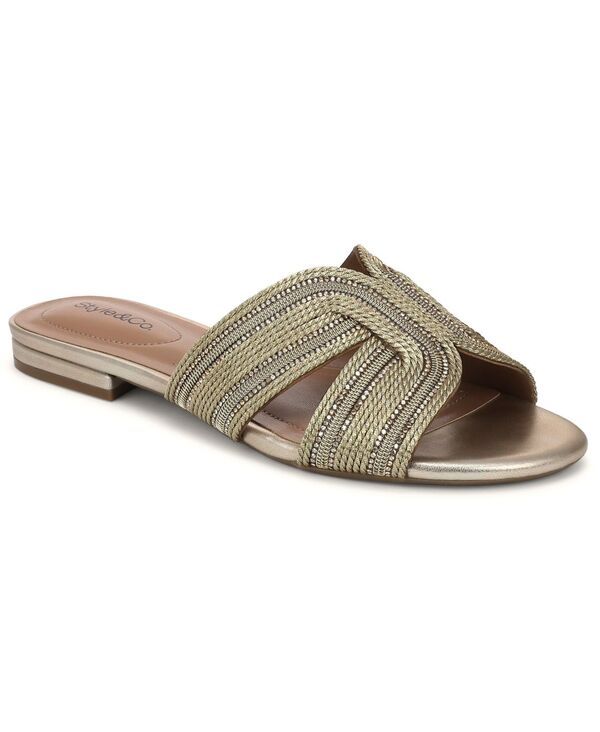 スタイルアンドコー レディース シューズ サンダル トール Style Co Womens Raelynn Metallic Rope Flat Sandals Platino メタリック