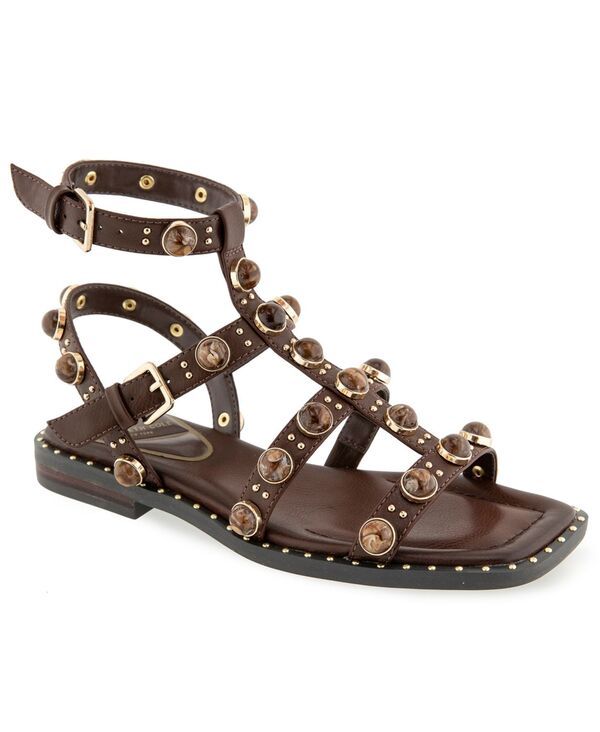 ケネスコール レディース シューズ サンダル Kenneth Cole New York Womens Ruby Stones Gladiator Flat Sandals Dark Brown Smooth ブラウン
