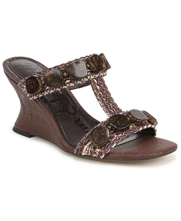 サムエデルマン レディース シューズ サンダル Sam Edelman Womens Dante Stone Slide Wedge Sandals Mocha Multi Faux Raffia モカ