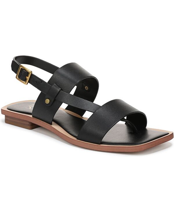 フランコサルト レディース シューズ サンダル Franco Sarto Womens Enrica Open Toe Slingback Sandals Black Leather ブラック