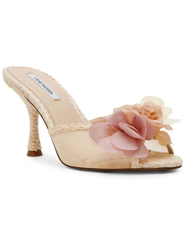 スティーブ マデン レディース シューズ サンダル フラワー柄 フラワー ヒール Steve Madden WomensantiFloral HighHeel Dressandals FloralNatural Mesh