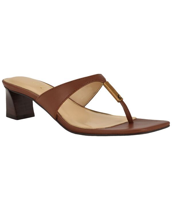 ゲス レディース シューズ サンダル レザー ヒール GUESS Womens Yaiza Leather Block Heel City Sandals Cognac Leather