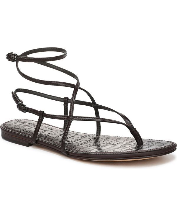 サムエデルマン レディース シューズ サンダル Sam Edelman Womens Clarra Strappy Flat Sandals Cafe Noir Leather