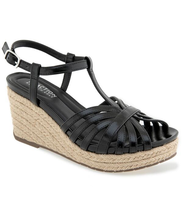 ケネスコール レディース シューズ サンダル キャップ Kenneth Cole Reaction Womens Capi Wedge Sandals Black ブラック