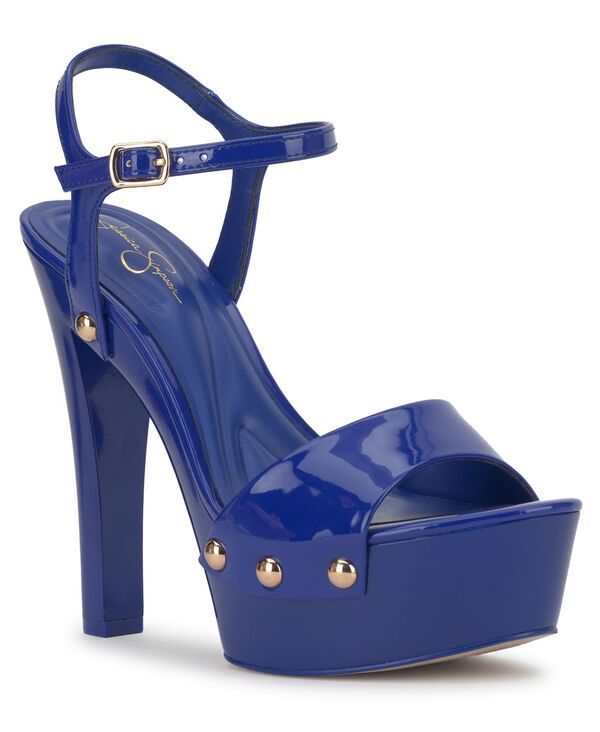 ジェシカシンプソン レディース シューズ サンダル プラットフォーム Jessica Simpson Womens Calenta Platform Dressandals Blue Royale Patent ブルー