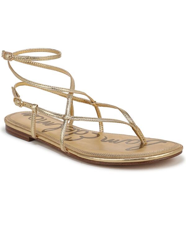 サムエデルマン レディース シューズ サンダル Sam Edelman Womens Clarra Strappy Flat Sandals Amber Gold Leather アンバー
