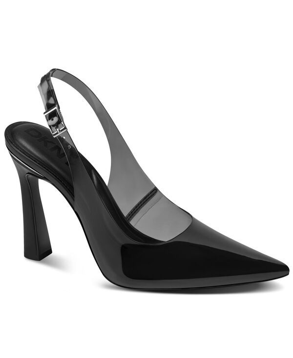 ダナ キャラン ニューヨーク レディース シューズ パンプス DKNY Womens Cinette Vinyl Slingback Pumps Black ブラック