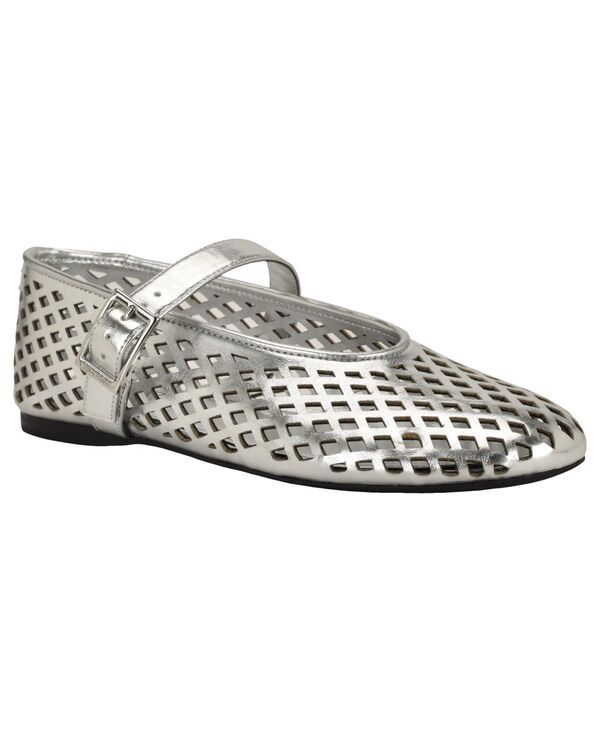 カルバンクライン レディース シューズ パンプス レザー Calvin Klein Womens Lauria Leather Mary Jane Ballet Flatsilver Leather シルバー 34,800円