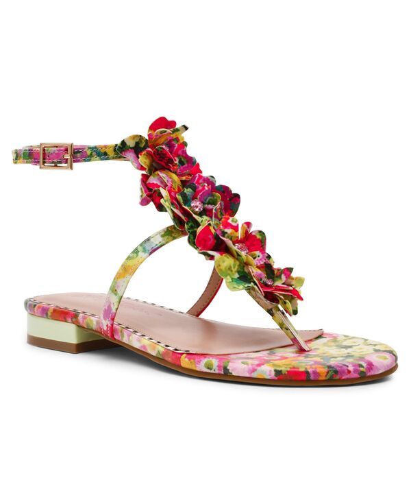 ベッツィジョンソン レディース シューズ サンダル フラワー柄 フラワー Betsey Johnson Womens Kenedy Floral Gladiatoround Toe Sandals Green Floral Multi グリーン