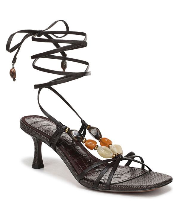 サムエデルマン レディース シューズ サンダル ヒール Sam Edelman Womens Paloma Kitten Heel Wrap Sandals Cafe Noir Leather