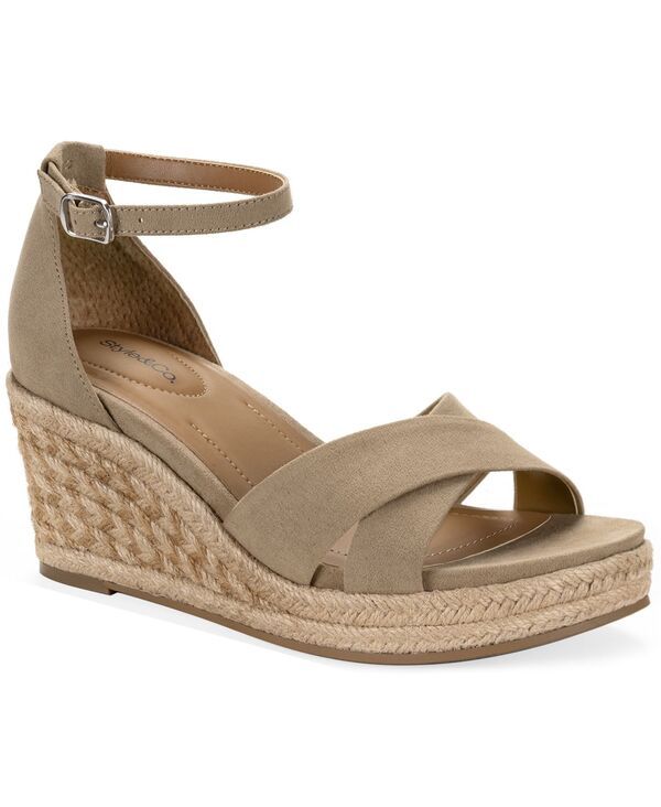 スタイルアンドコー レディース シューズ サンダル Style Co Womens Theaa Espadrilles Wedge Sandals Lightaupe トープ
