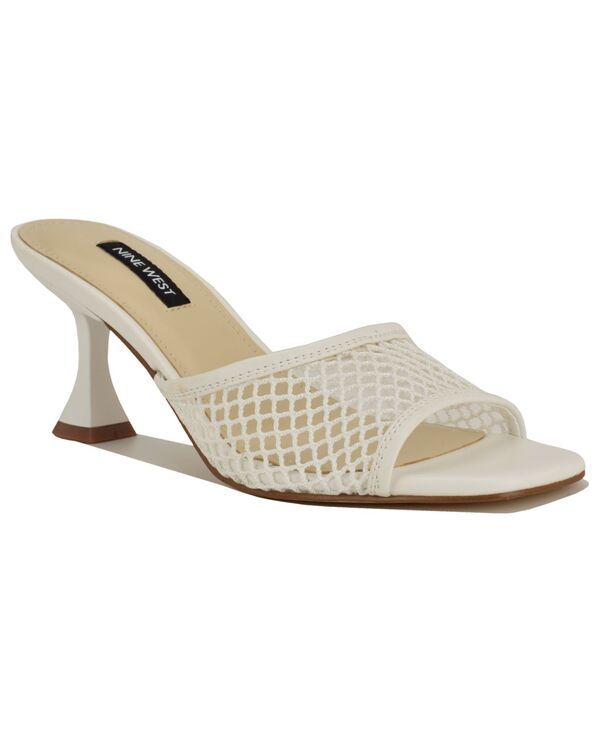 ナインウェスト レディース シューズ サンダル メッシュ ヒール Nine West Womens Cabana Mesh Kitten Heel Dressandalsnowhite ホワイト
