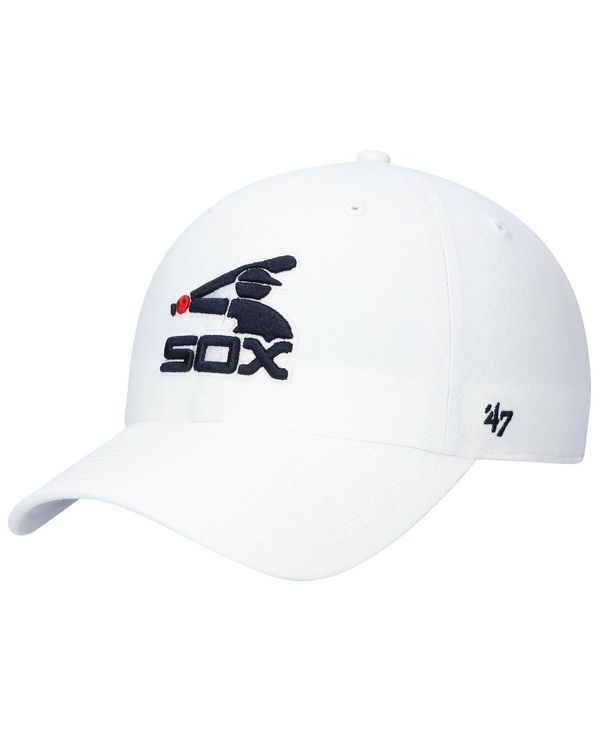 47 ブランド メンズ アクセサリー 帽子 ロゴ 47 Brand Mens 47 White Chicago White Sox 1976 Logo Cooperstown Collection Clean Up Adjustable Hat White ホ