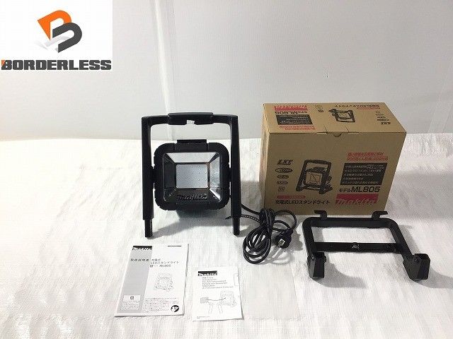☆未使用品☆ makita マキタ 14.4V/18V/100V 充電式LEDスタンドライト ML805 本体のみ 作業/現場ライト 投光器 LEDライト130197