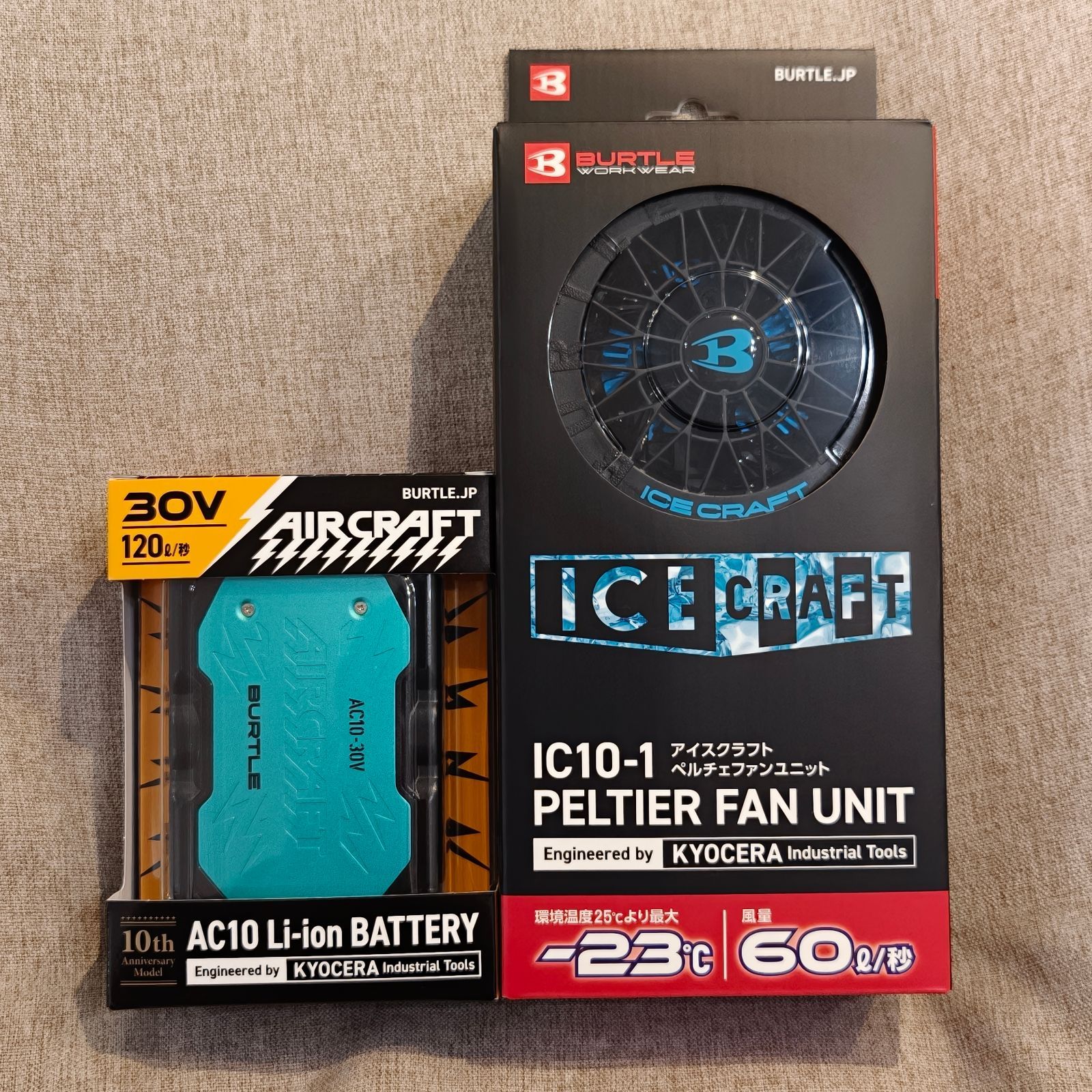 バートル ペルチェファン+ 30V マーリン バッテリーセット AC10 IC10-1 エアークラフト アイスクラフト 2026年モデル BURTLE