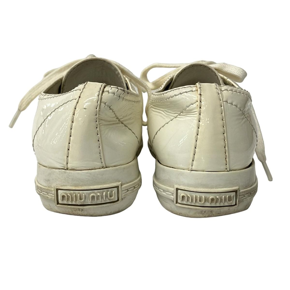 miumiu(ミュウミュウ) スニーカー 36 1/2 レディース - 白 レザー 