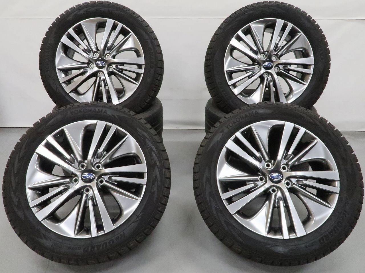 4本 スバル VN系 レヴォーグレイバック 純正 18インチ ホイール 7J +55 5H 114.3 スタッドレス YOKOHAMA ice GUARD G075 2024年 225/55R18