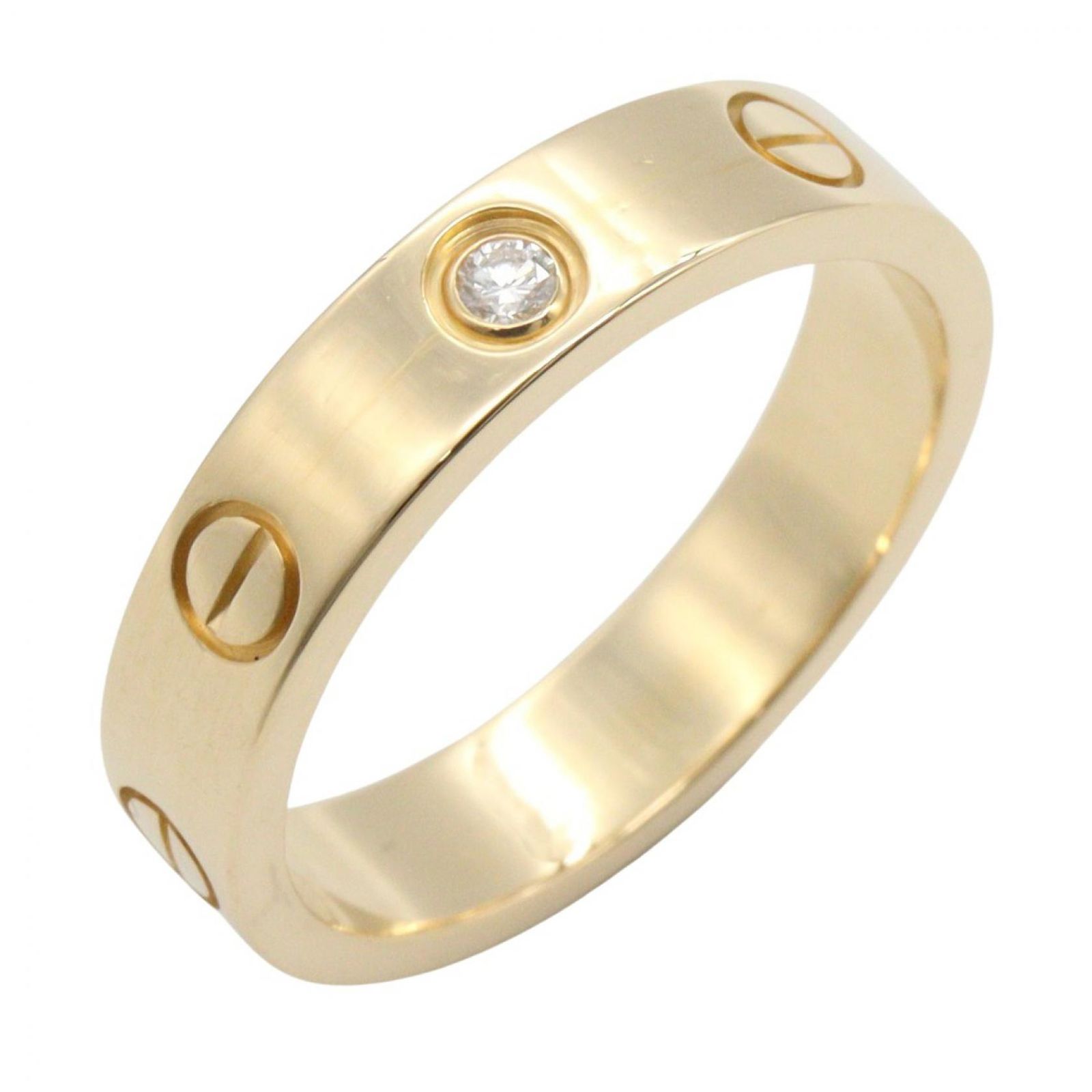 カルティエ CARTIER リング・指輪 ミニラブリング 1PD K18(イエローゴールド) ダイヤモンド ミニラブリング 1PD レディース Used A