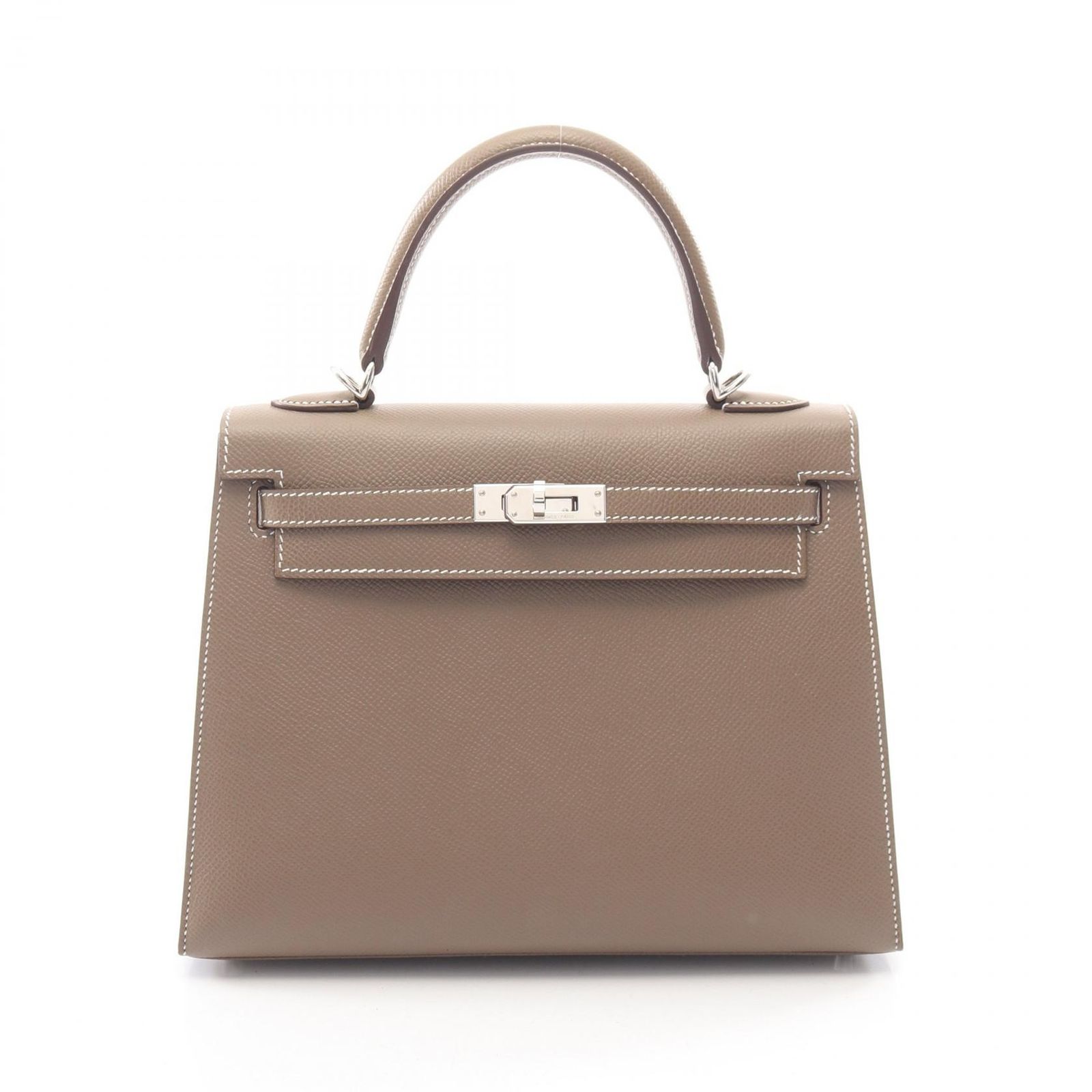エルメス HERMES ハンドバッグ ケリー25 外縫い 2WAY エトゥープ レザー ケリー25 エトゥープ レディース Used A
