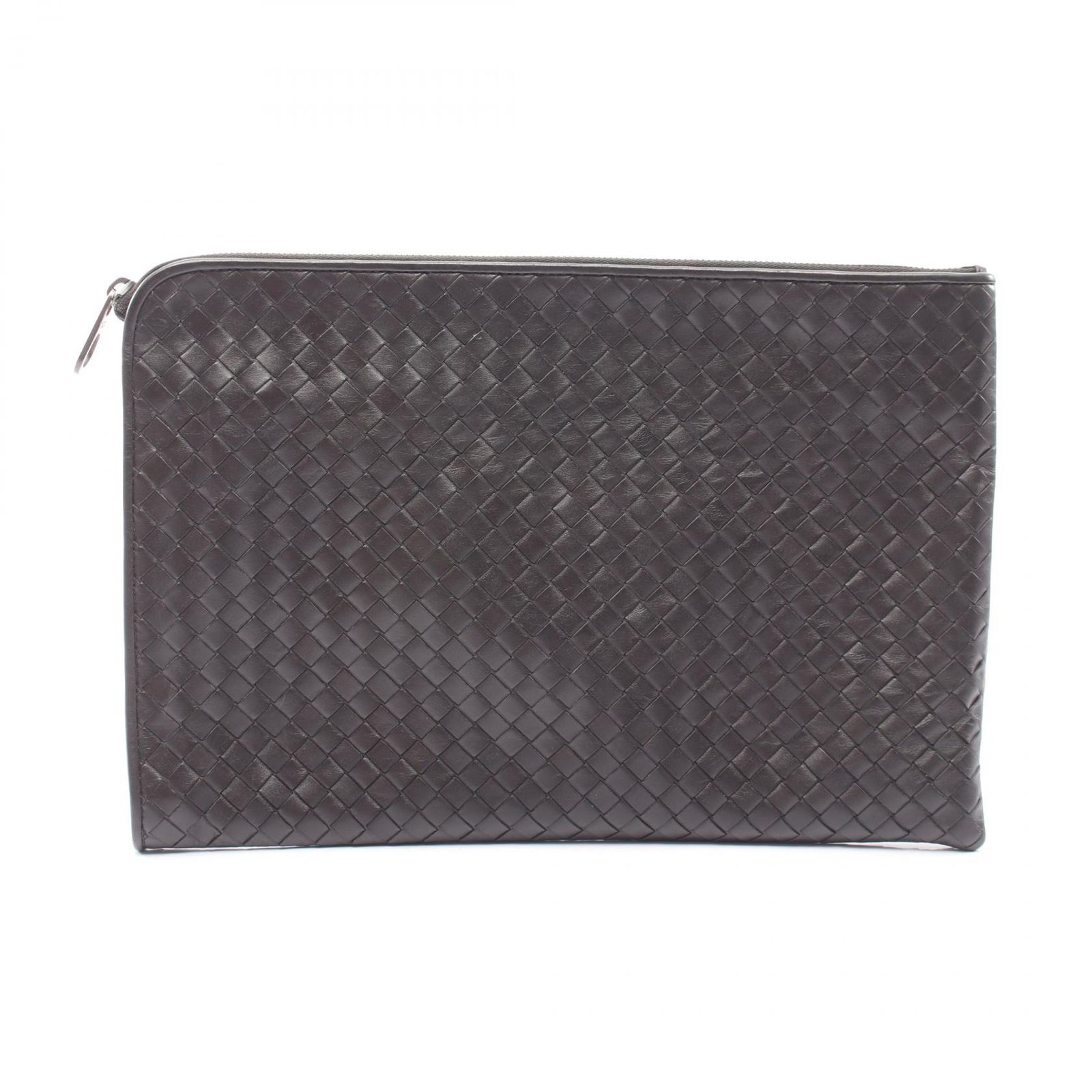 ボッテガヴェネタ BOTTEGA VENETA セカンドバッグ クラッチバッグ イントレチャート 224052 ダークブラウン レザー イントレチャート クラッチバッグ メンズ Used B