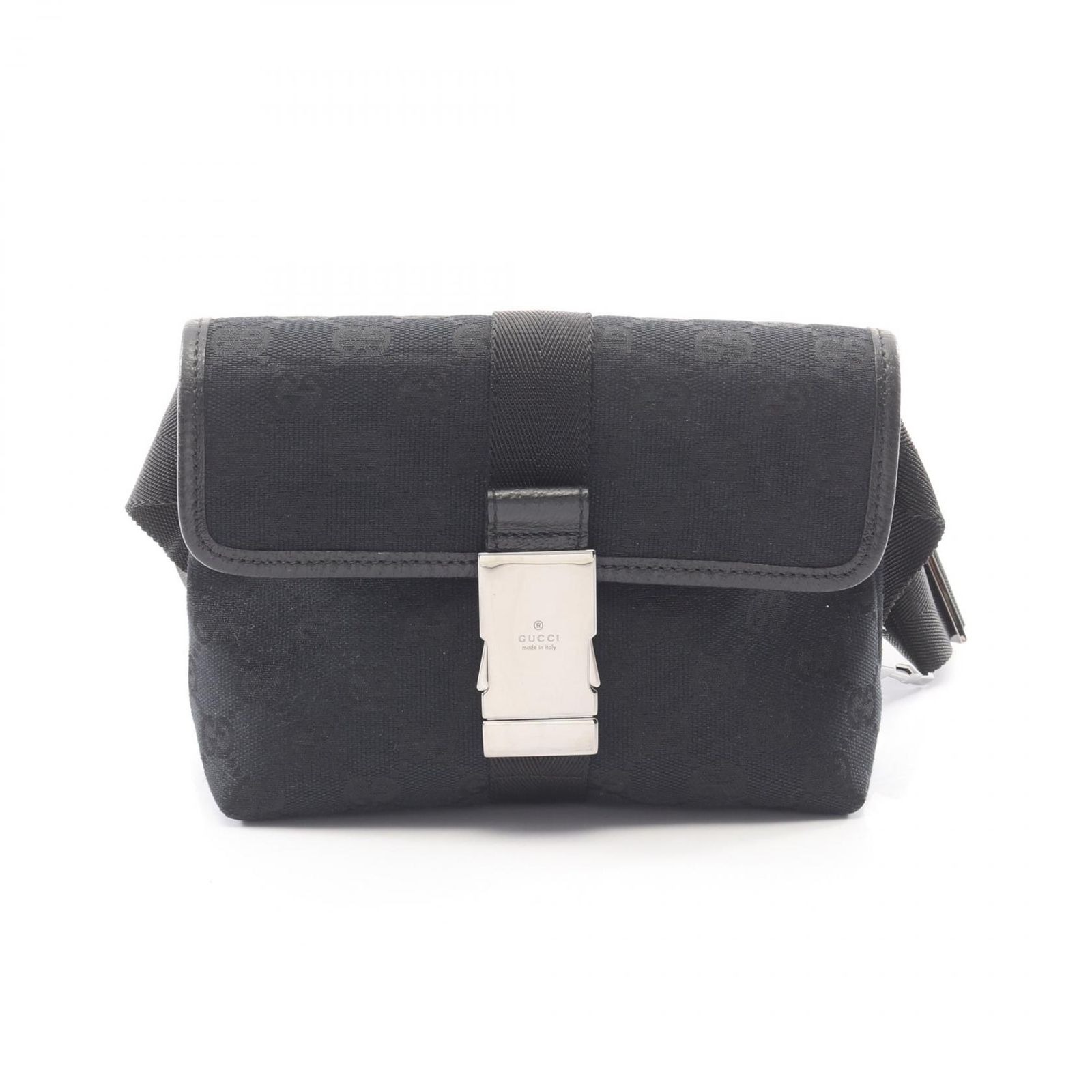 グッチ GUCCI ウエストバッグ ボディバッグ GGキャンバス 131236 ブラック キャンバス レザー ウエストバッグ レディース Used A 44,880円
