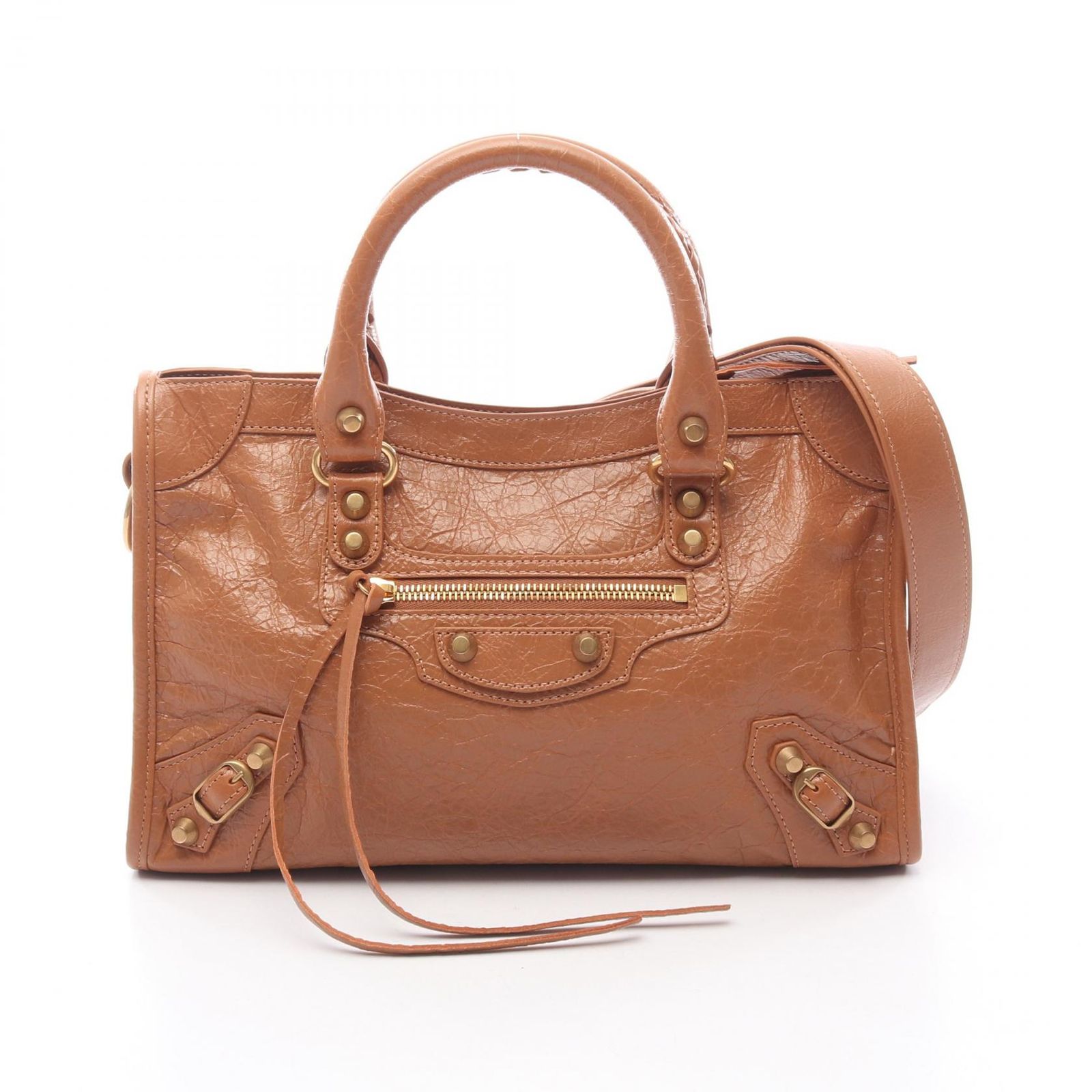 バレンシアガ BALENCIAGA ハンドバッグ Le City Small ル シティ スモール 2WAY 811442210F62630 キャメル レザー Le City バッグ スモール レディース 新品