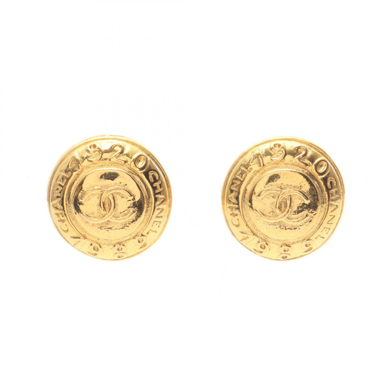 シャネル CHANEL イヤリング ココマーク ラウンド GP（ゴールドメッキ） イヤリング レディース Used A