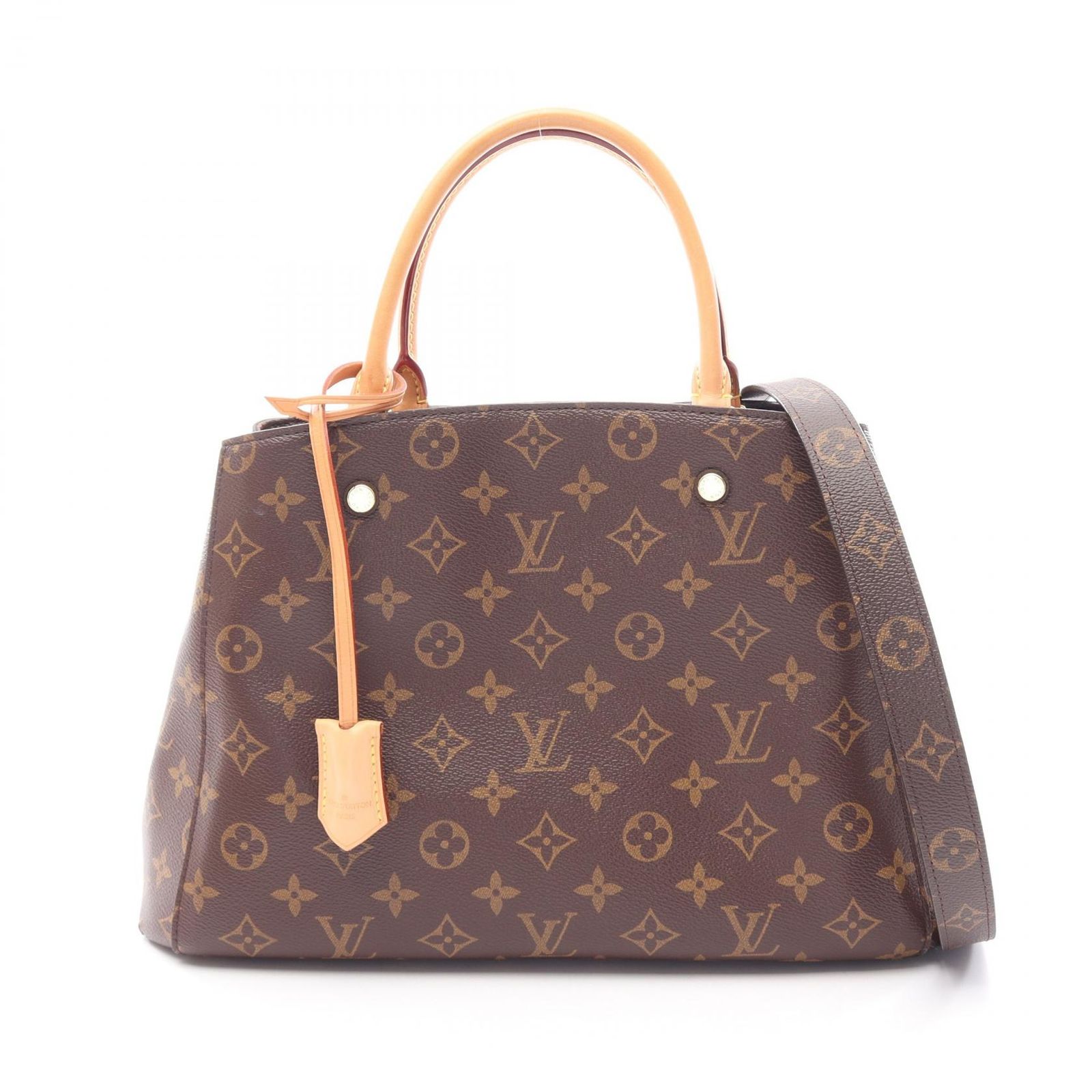 ルイ・ヴィトン LOUIS VUITTON ハンドバッグ モンテーニュMM 2WAY M41056 PVCコーティングキャンバス レザー モンテーニュMM レディース Used A
