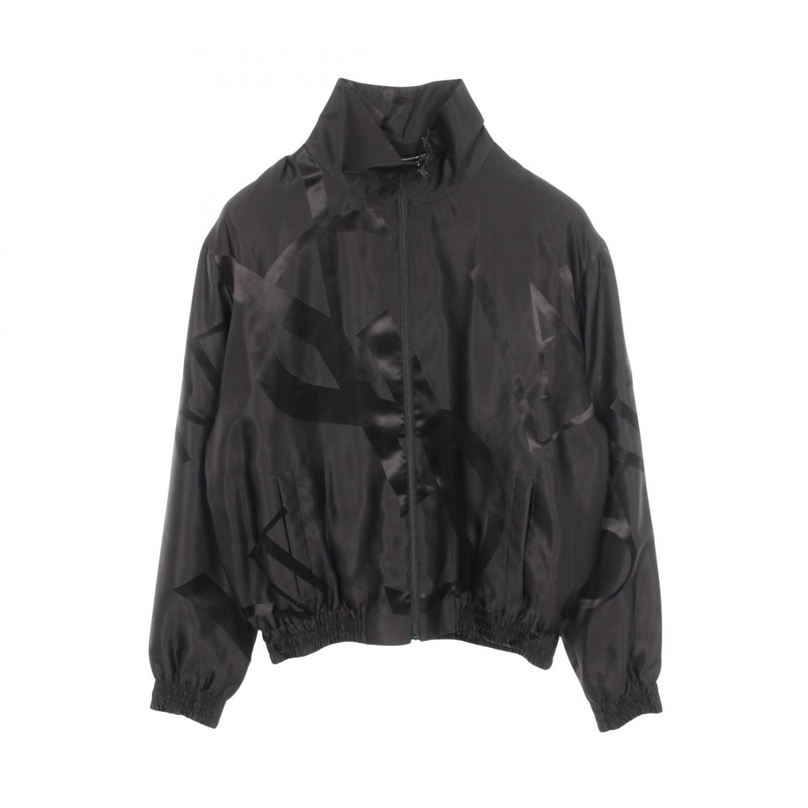 サンローランパリ SAINT LAURENT PARIS Teddy Cassandra Jacket ブルゾン シルク ジャケット メンズ Used A