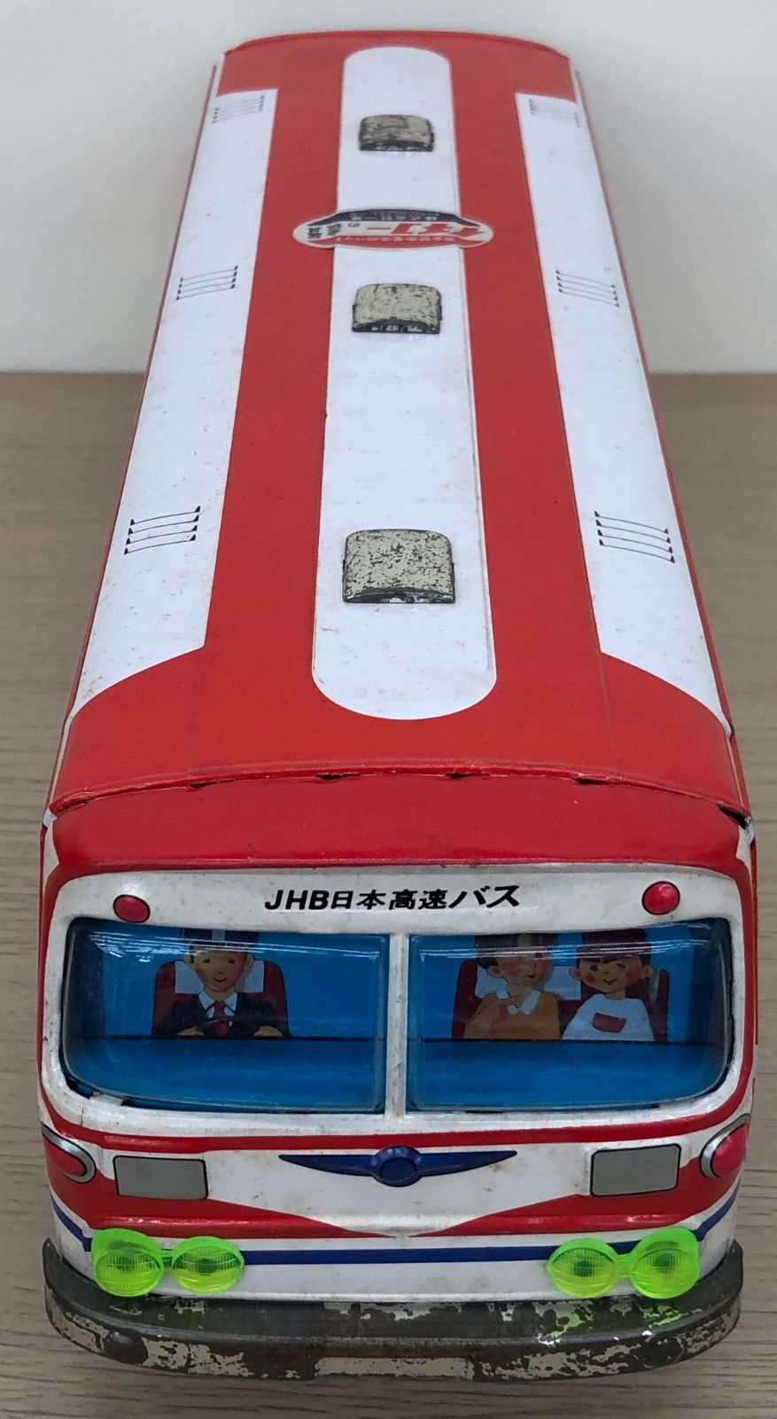 【中古品・現状品】イチコーのニュー日本高速バス　 ブリキ　箱付き　当時物　A-363